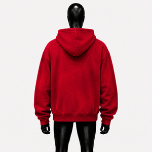 Custom <b>Red</b> Zip Up Hoodie Oversized Gothic <b>Cross</b> AB Letter Graphic Streetwear Unisex Fashion Hooded Sweatshirt For Men and Women - Product Image 2