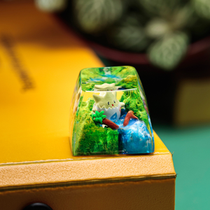 Teclas Artesanales Bosque Místico, Teclas Artesanales Personalizadas, Teclas Anime Lindas, Teclas Verdes, Juego de Teclas, Teclas de Madera - Product Image 4