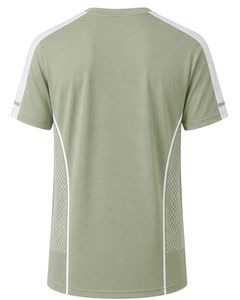 T-shirt de sport pour homme personnalisé vert sauge clair, séchage rapide, respirant, pour la course, la gym, le fitness, en polyester, haut de gamme pour l'entraînement - Product Image 2