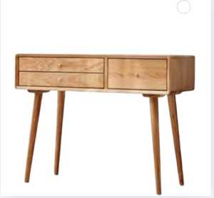 Modern Teak Wood Wall <b>Console</b> <b>Table</b> with Drawers for Living Room Home Furniture - Product Image 1
