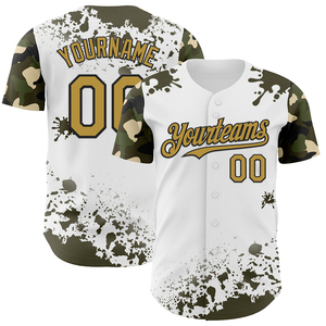 Maillot de baseball personnalisé imprimé professionnel, séchage rapide, évacuation de l'humidité, respirant, col en V, pour hommes, personnalisable - Product Image 1