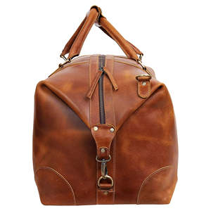 Bolsa de Viaje de Cuero Genuino de Alta Calidad, Ecológica, con Cierre de Cremallera y Diseño Personalizado, Venta al Por Mayor OEM - Product Image 5