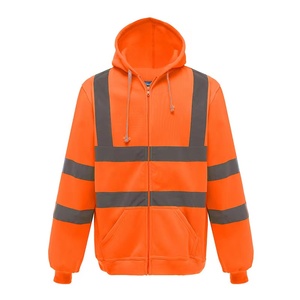 Sweat-shirt à capuche de travail, gilet de sécurité haute visibilité pour travaux routiers et d'assainissement, avec bandes réfléchissantes pour la construction - Product Image 5