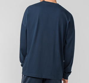 Camiseta de manga larga para hombre, diseño casual personalizado, tejida, cuello redondo, estilo oversize, streetwear. - Product Image 3