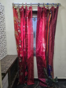 Modern Vintage Silk Sari Rope Rod Pocket Floral <b>Curtain</b> Customizable Exterior Full Light Shading Skylight <b>Window</b> Shade Home - Product Image 2