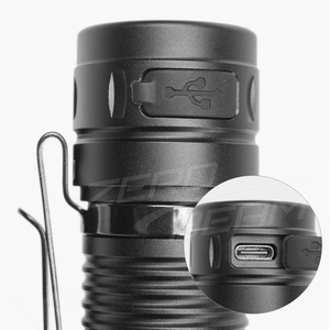 Lampe de poche LED ZEROBEAM T20, 3100 Lumens, étanche IPX8, rechargeable, portée du faisceau de 340m, pour randonnée et plongée, corps en alliage d'aluminium - Product Image 2