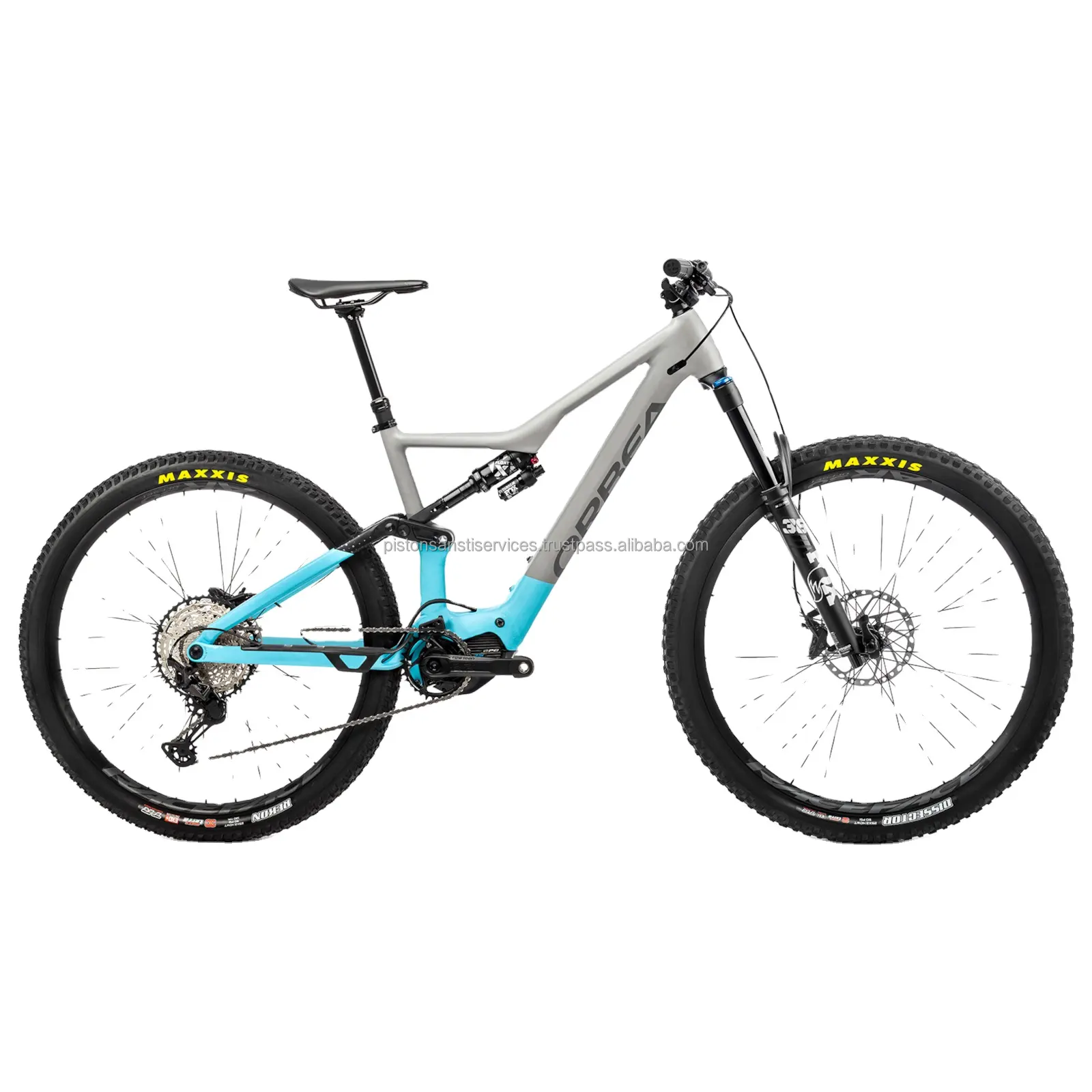 Penjualan Laris Orbea Rise H15 540Wh MTB EBike 2022 - Mouse Abu-abu-biru (Matt)