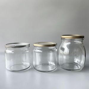 Pot en verre rustique avec couvercle en métal, récipient de cuisine réutilisable pour biscuits, bonbons, noix, fruits secs, pot de conservation - Product Image 2