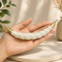 Collier pendentif corne plaqué or, style bohème classique, bijoux écologiques, unisexe, forme animale, cadeau pour mariage et anniversaire