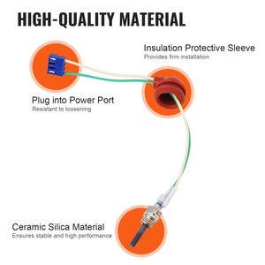 Kit di riparazione candeletta in ceramica per riscaldatore diesel con attrezzo per la rimozione di componenti del riscaldatore ad aria, ricambi per riscaldatori domestici - Product Image 5