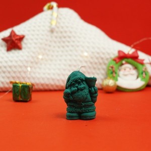Bougie décorative 3D Père Noël en cire de soja, faite à la main, accent festif pour la décoration de Noël à la maison, centre de table et cadeau - Product Image 2