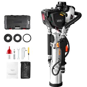Piqueuse de poteaux à essence 37,77 cm³ avec tête de piquage 3 poteaux 45/55/88 mm, moteur 4 temps 1000W, pour poteaux en T - Product Image 1