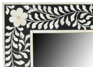 Espejo Decorativo de Madera Premium con Borde de Hojas Hecho a Mano, Pieza Elegante para Decoración Moderna del Hogar - Product Image 4