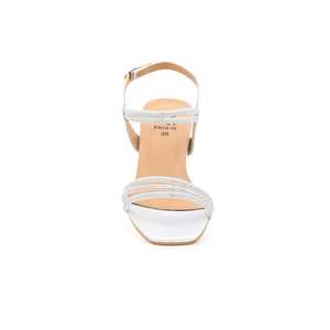 Sandalias de tacón de fantasía plateadas modelo FN5416 - Product Image 1