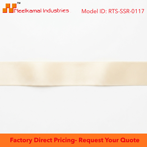 Ruban en satin 100 % polyester, 25 mm, ivoire pâle, simple face, résistant au rétrécissement, 5 rouleaux x 8 mètres, pour galeries d'art, aménagement de maisons, présentation - Product Image 6