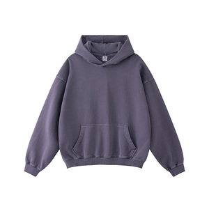 Sudadera con Capucha Extra Grande para Mujer, Color Sólido, Tejido de Algodón, Transpirable, Estilo Otoñal, Largo Regular, Manga Larga - Product Image 1