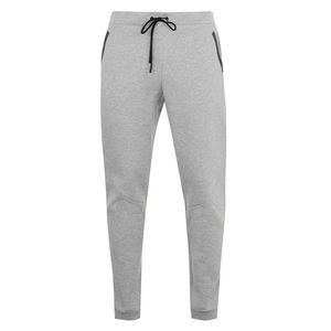 Pantalon de survêtement gris en coton pour homme, taille mi-haute avec cordon de serrage, décontracté, respirant, coupe régulière, idéal pour l'automne - Product Image 1