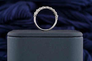 แหวนเพชรทรงบาแกตต์ 14K ทองคำขาว เพชรเพาะเลี้ยงในห้องปฏิบัติการ แบบ Eternity Band - Product Image 2