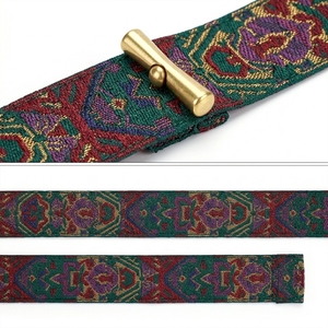 Bandes de maintien ajustables unisexes pour musculation, roses, tissées, avec patch en cuir et anneau métallique pour haltérophilie - Product Image 6