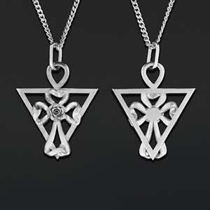 Pendentif BOJ RCJ 011 Victorien personnalisé Rosicrucien fait main en argent sterling, symbole alchimique de la Croix de la Rose, en solde à prix réduit - Product Image 4