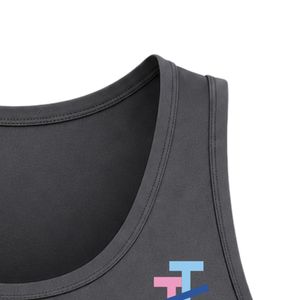 Women's Charcoal Gray Workout Tank with JJ Logo Embroidery Crew Neck Athletic Fitness Shirt for Women Gym Training Apparel - Product Image 4
