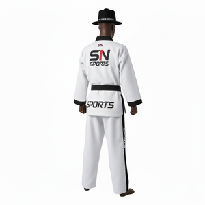 Conjunto de Gi de Jiu Jitsu BJJ de Alta Calidad, Pantalones al por Mayor, Tela Ligera de Poliéster/Algodón de 340g, Uniforme de Taekwondo con Logotipo Personalizado - Product Image 3