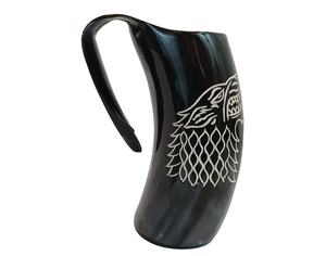 Corne à boire artisanale écologique en corne de bœuf, forme naturelle, style animal, tasse décorative viking pour hydromel, cadeau de Noël, de fête ou de mariage - Product Image 6