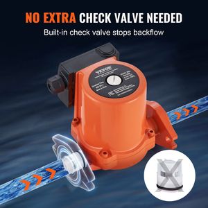 ปั๊มน้ำร้อนหมุนเวียน 110V 180W 3 ระดับความเร็ว 10 GPM พร้อมหน้าแปลน 3/4 นิ้ว NPT รุ่น 009-BF5-J สำหรับระบบ HVAC ในบ้านแบบหมุนเวียนน้ำร้อน 3 ระดับความเร็ว - Product Image 3