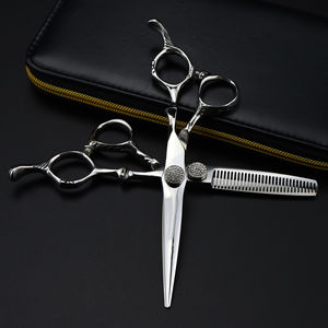 Ciseaux de coiffure 6'' en acier inoxydable JP, ensemble de ciseaux de barbier professionnels pour la coupe de cheveux, avec sac inclus - Product Image 4