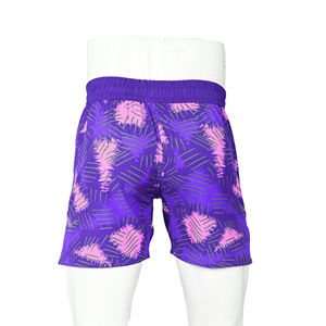 Shorts Deportivos Ajustados para Mujer, Color Morado con Estampado, Material Elástico de Spandex y Poliéster, Corte Corto, Ropa de Combate - Product Image 4