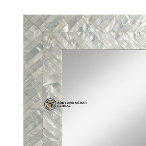 กระจกตกแต่งผนังลายโมเสกเปลือกหอยมุกสี่เหลี่ยมหรูหรา สไตล์อาร์ตเดโค ทำด้วยมือ สำหรับตกแต่งบ้านระดับพรีเมียมและงานแต่งงาน - Product Image 3