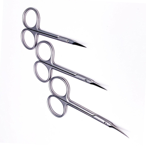 Ciseaux à cuticules de beauté à pointe étroite en acier inoxydable incurvé, durables, légers, réutilisables, avec trou carré pour une finition lisse des ongles - Product Image 6