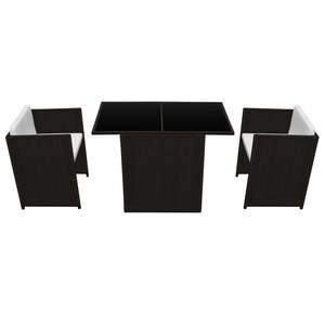 Juego de Comedor para Jardín en Color Crema, Blanco y Marrón - Product Image 4