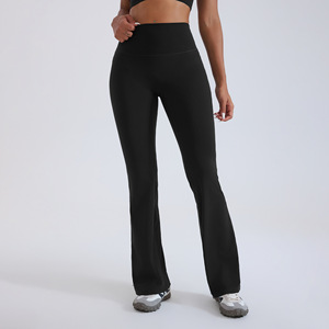 <b>Navy</b> Blue 3 Piece Yoga Set High Waist Seamless Flared Pants Deep V Neck Crop <b>Top</b> Full-Length Drawstring Jacket Breathable - Product Image 3