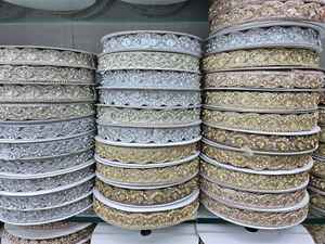 Ribete de encaje metálico con lentejuelas bordadas para prendas de vestir, ofertas al por mayor - Product Image 4