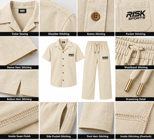Conjunto Deportivo de 2 Piezas para Hombre Risk Sports, Transpirable y Ligero, Camiseta de Manga Corta y Pantalones con Cordón Ajustable, con Logotipo Frontal - Product Image 5
