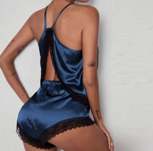 Conjunto de Pijama de Lujo para Mujer, Tallas Grandes, Spandex/Poliéster, con Encaje, Camiseta y Pantalones Cortos, Lencería, Ropa de Dormir Sexy, Cinco Piezas, 2026 - Product Image 2