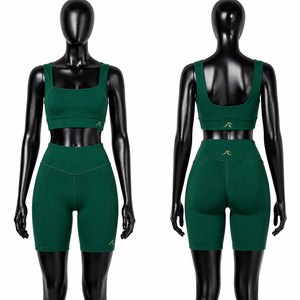 Women Square Neck <b>Tie</b> <b>Dye</b> Washed Scrunch Butt Yoga <b>Set</b> High Waist Biker Shorts Four-Way Stretch Fitness Gym Workout Activewear - Product Image 4