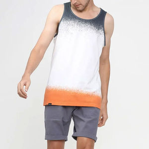 Camisetas sin mangas de punto transpirables para hombre, ecológicas, de secado rápido, poliéster/algodón, cuello redondo, estilo urbano personalizado, para gimnasio y running, 240g - Product Image 5