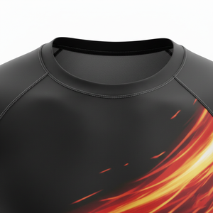 Maillot de compression à manches courtes personnalisé, sublimé, respirant, avec coutures renforcées, vêtements d'entraînement MMA, qualité supérieure - Product Image 4