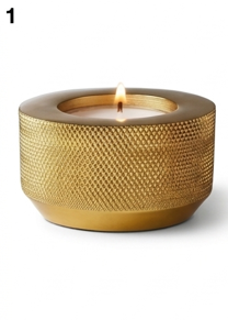 METAL WAVE Royal <b>Touch</b> Elegant Cylindrical Metal Plated Handmade Durable Matte Customizable Tea <b>Light</b> Candle Holder Home - Product Image 2