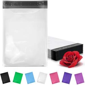 100-Pack bianco 2 Mil Poly mailer 10X13 grandi autoseggere borse impermeabili per abbigliamento leggero spedizione pacchi per - Product Image 1