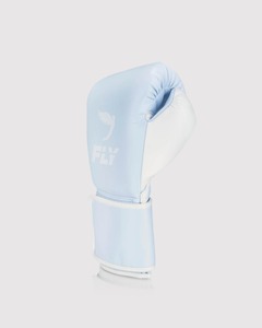 Gants de boxe Fly en cuir véritable, couleur bleu ciel personnalisée, pour entraînement de boxe et salle de sport. - Product Image 2