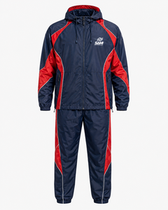 Custom Waffle Embroidered Waterproof Thermal Winter Windbreaker Sporty Tracksuit Set Men Hooded Full Zip Jacket Pants Outdoor - Product Image 2