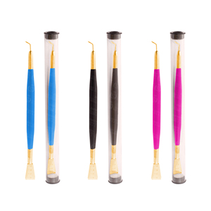 Nouvelle gamme d'outils de lifting des cils en acier inoxydable, couleurs bleu, noir, rose et pointe dorée, emballage personnalisé - Product Image 1