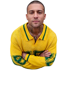 Pull tricoté personnalisé pour homme, col en V, manches longues, respirant, séchage rapide, avec motif graphique sur le devant, idéal pour l'hiver - Product Image 3