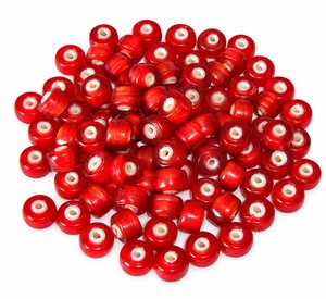 Perles de verre en cristal coeur blanc Crimson 5x7mm & 6x9mm Tailles Lampwork & Collection de perles de verre - Product Image 1