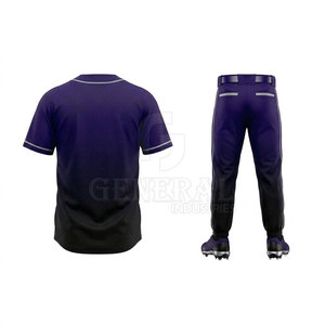 Ensemble d'uniformes de baseball personnalisés en polyester, maillot d'équipe et pantalon assorti, vêtements de sport respirants pour l'entraînement, les matchs et les compétitions - Product Image 4