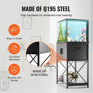 Supporto per Acquario da 20 Galloni con Capacità di Carico di 76 kg, in Acciaio e MDF, per Rettili e Tartarughe, 65 x 42 x 81 cm - Product Image 6