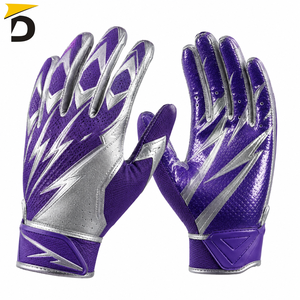 Gants de receveur de football conçus pour un ajustement confortable et une surface à haute adhérence pour aider les joueurs à maintenir un contrôle confiant du ballon - Product Image 1